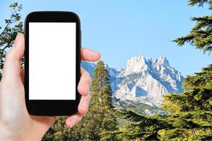 photo of Ai-Petri mountain from Alupka, Crimea