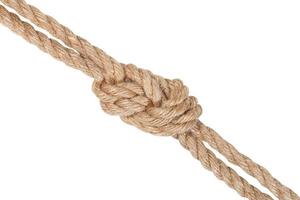 figure eight bend joining two ropes isolated photo
