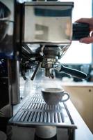 coffee machine in a bar close up. photo