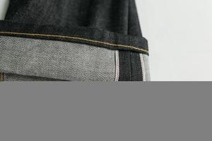 Selvedge denim jeans closeups photo