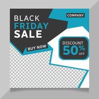 Black friday sale social media post template vector