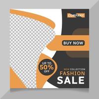 New collection fashion sale social media post template vector