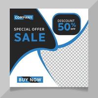 Special offer fashion sale social media template vector