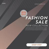 fashion sales new collection of media posts. A collection of editable square promotional banner templates. Can be used for social media, flyers, banners and web ads. vector