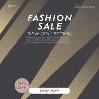 fashion sales new collection of media posts. A collection of editable square promotional banner templates. Can be used for social media, flyers, banners and web ads. vector