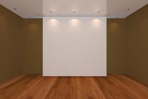 empty room color wall and wood floor photo