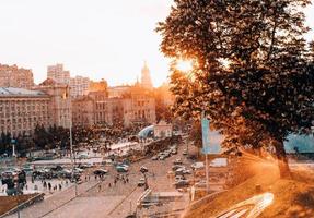 The central street of the big city photo