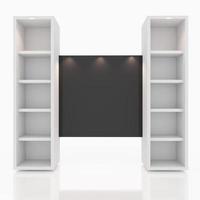 shelves design on white blackground photo