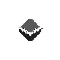 bat open wings flying concept elements icon vector