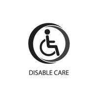 Disabled icon illustration isolated vector sign symbol