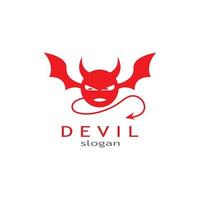 plantilla de vector de logotipo de diablo