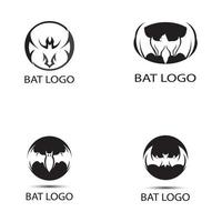 bat open wings flying concept elements icon vector