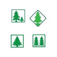 pine tree logo illustration vector design