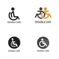 Disabled icon illustration isolated vector sign symbol