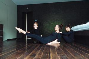 Mom and two daughters spend time together photo