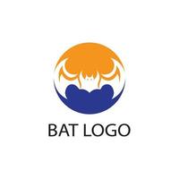 bat open wings flying concept elements icon vector