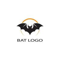 bat open wings flying concept elements icon vector