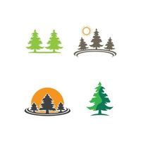 pine tree logo illustration vector design