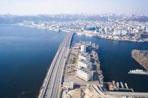 media maratón de nova poshta kyiv. vista aérea. foto
