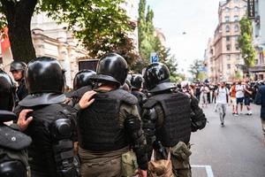 Police force to maintain order in the area during the rally photo