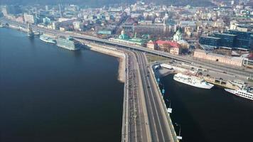 Nova Poshta Kyiv Half Marathon. April 7, 2019. Kiev. Ukraine. Aerial view. photo