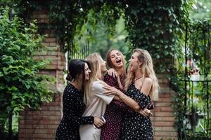 Four girls are having fun photo