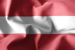 3d rendering waving silk flag of Austria photo