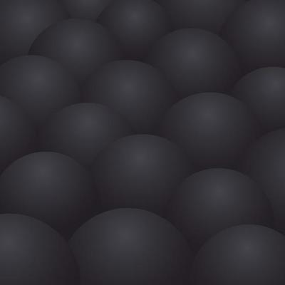 Abstract realism background with black 3d spheres. Vector banner template of black gradient balls. Luxury composition with black realistic ball. Geometric futuristic shapes for trendy design or banner