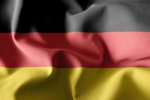 3d rendering waving silk flag of Germany photo