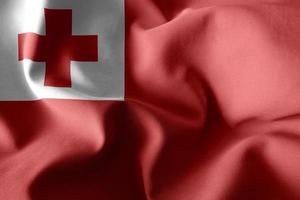 3d realistic waving silk flag of Tonga photo