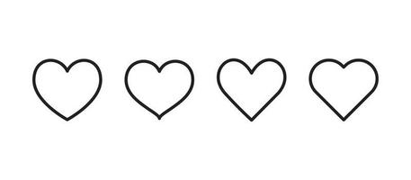 icono del corazón y símbolo feliz forma simple concepto ilustración vectorial plana. vector
