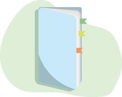 a folder with files and bookmarks on pages vector