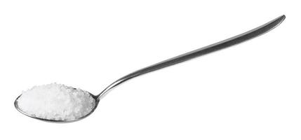 side view of tablespoon with coarse Sea Salt photo