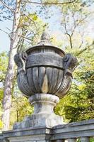 decorative bowl in garden of Massandra Palace photo