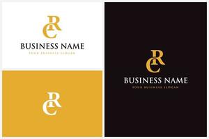 Letter CR or Rc Logo Design vector