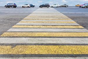 pedestrian crossing on road photo