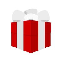 Christmas gift on a bow on a white background vector