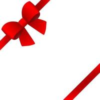 Red gift bow for the holiday. vector