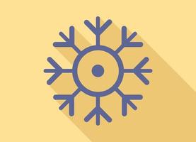 Icono de copo de nieve de Navidad de invierno realista abstracto - vector