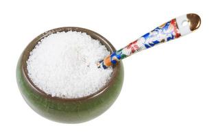 ceramic salt cellar with spoon with Rock Salt photo