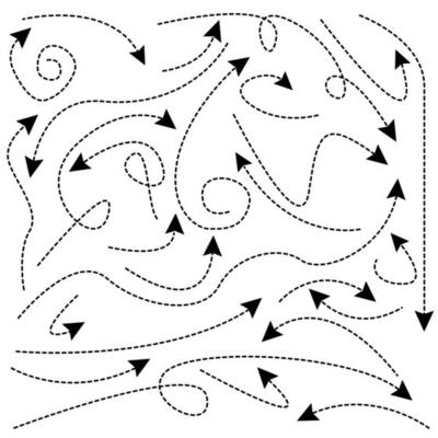 Dotted line arrows on white background. Vector illustration. EPS 10.