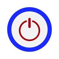 Power button icon on white background. Vector illustration. EPS 10.