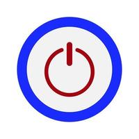 Power button icon on white background. Vector illustration. EPS 10.