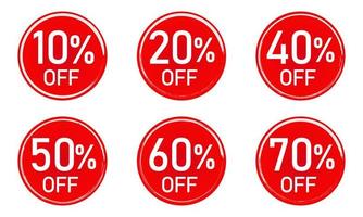 Set of sale tags vector badges template design. Discount promotion. Suitable for your business.