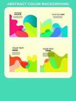 Abstract liquid color background set vector