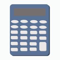 Blue school calculator. Vector illustration.