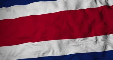 Waving Costa Rican flag in 3D rendering video