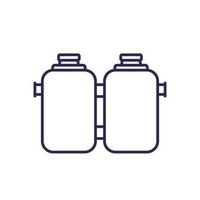 septic system with two tanks line icon vector