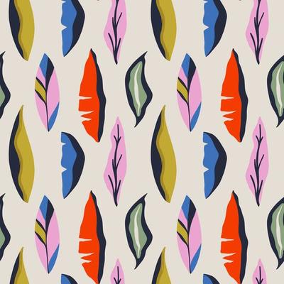 Abstract contemporary seamless pattern with hand drawn shapes, spots, dots and lines with textures. Vibrant boho print. Modern collage vector illustration