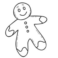 hombre de pan de jengibre galletas de Navidad vector